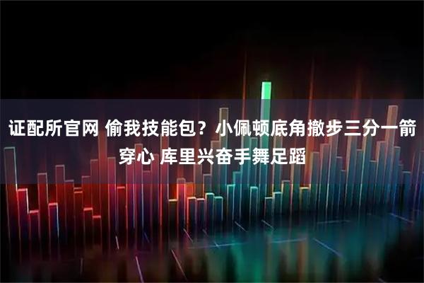 证配所官网 偷我技能包？小佩顿底角撤步三分一箭穿心 库里兴奋手舞足蹈