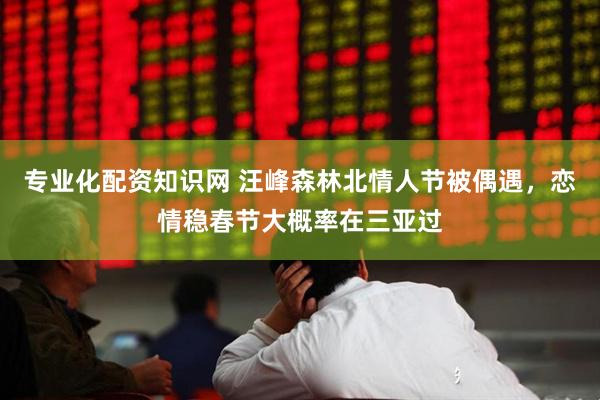 专业化配资知识网 汪峰森林北情人节被偶遇，恋情稳春节大概率在三亚过